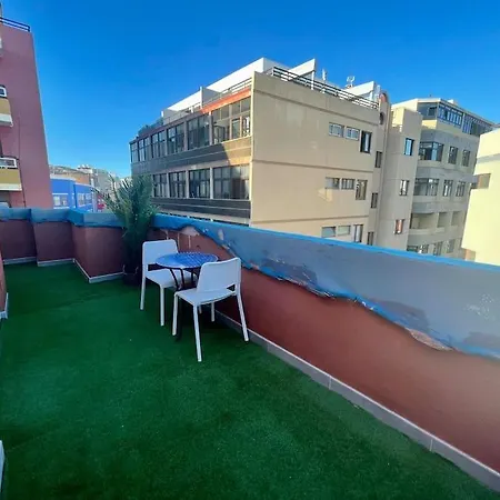 Apartmán New Attic With Terrace And Air Conditioning At Canteras Parking Optional